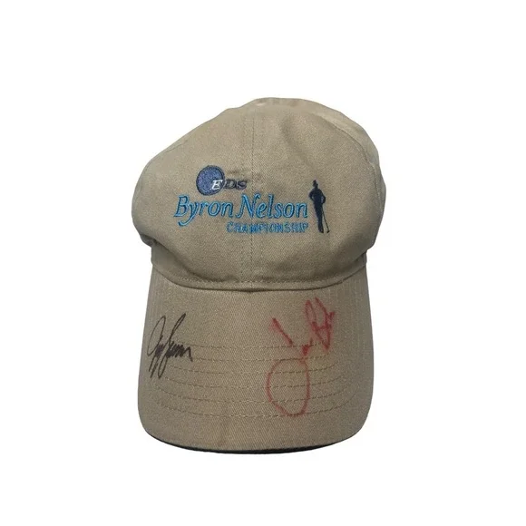 Antigua Byron Nelson EDS golf vintage signed hat Jeffrey Sluman Jason Bohn - Picture 1 of 8